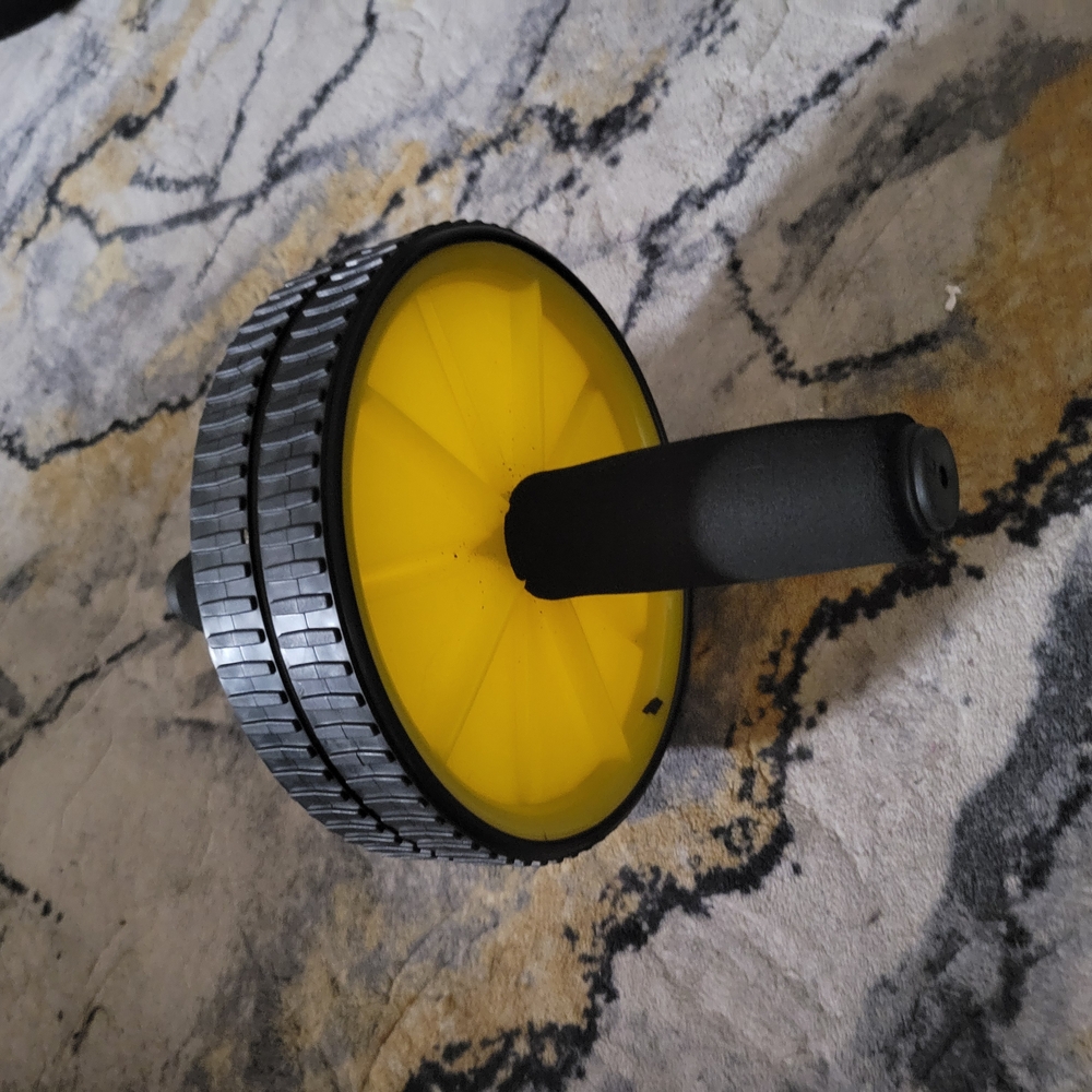 Yellow and Black Ab Roller Wheel